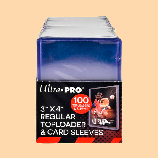 PACK 100 REGULAR TOPLOADER Y FUNDAS - ULTRA PRO