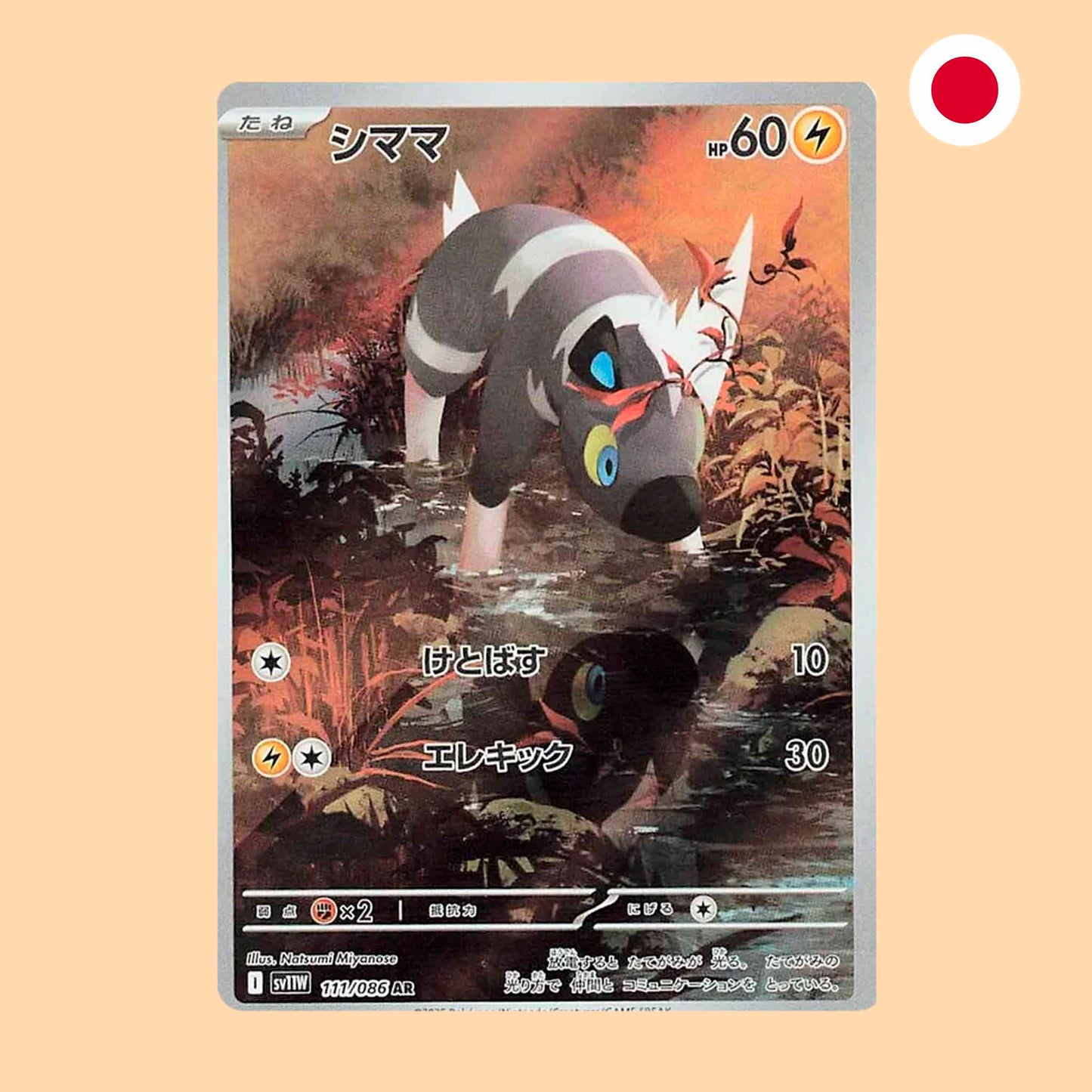 Carta Pokémon Blitzle Art Rare White Flare en japonés