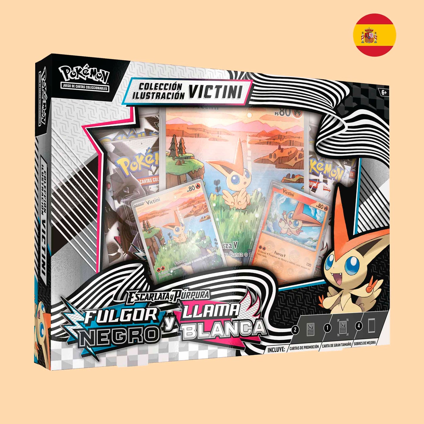 (RESERVA) CAJA COLECCION ILUSTRACION VICTINI FULGOR NEGRO Y LLAMA BLANCA - ESPAÑOL