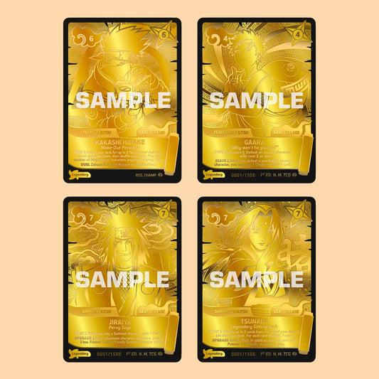 Cartas Doradas legendarias Naruto Mythos Set 2 Shinobi Shiren