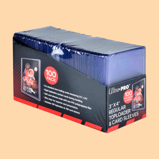 PACK 100 REGULAR TOPLOADER Y FUNDAS - ULTRA PRO