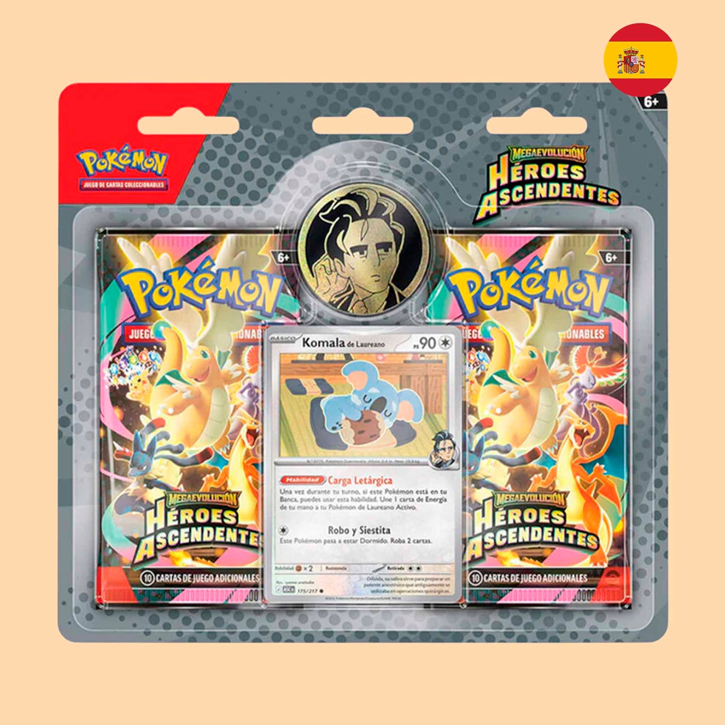 Blister Pokémon Héroes Ascendentes Komala de Laureano español – Pokémon TCG