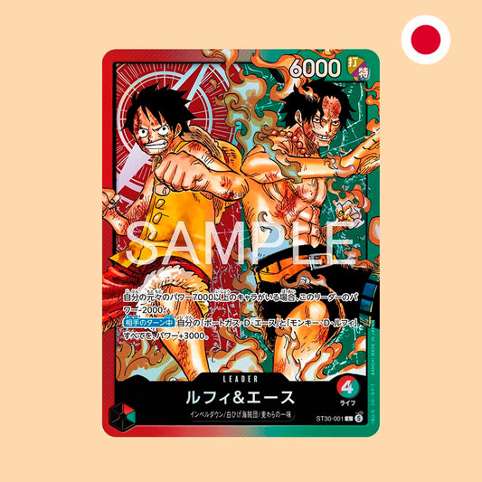 Carta One Piece TCG Luffy & Ace ST30-001 (V.1) – Japonés