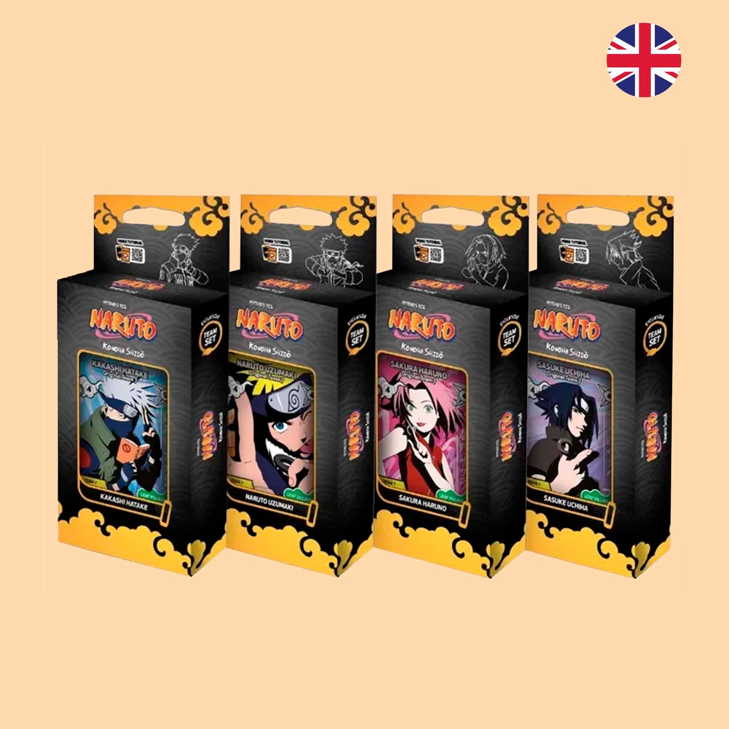 Team 7 Set Konoha Shido 2nd Edition en inglés - Naruto Mythos Ninja Card Game