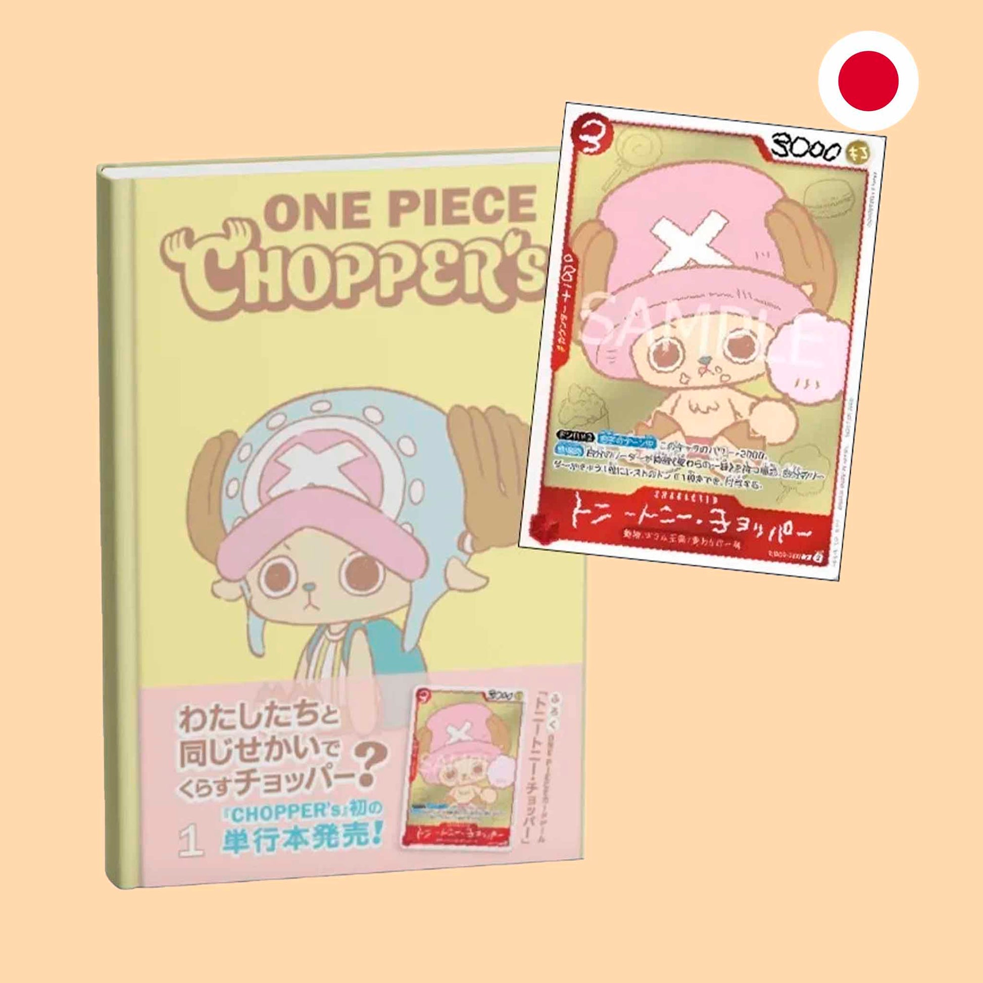 Tomo ONE PIECE CHOPPER’S Vol.1) y carta promocional EB02-003 Tony Tony Chopper - One Piece TCG