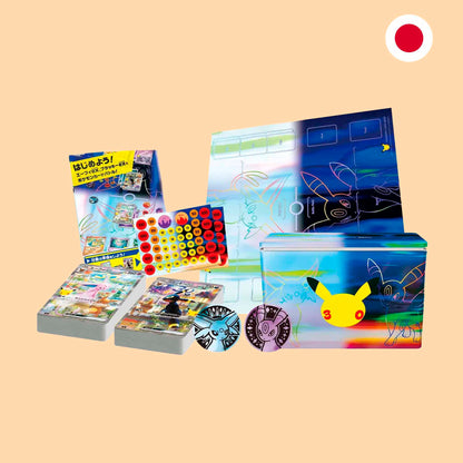 Pokémon TCG Premium Deck Set Espeon & Umbreon japonés contenido