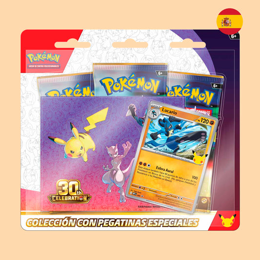 Colección Pegatinas Pokémon 30 Aniversario Lucario Español