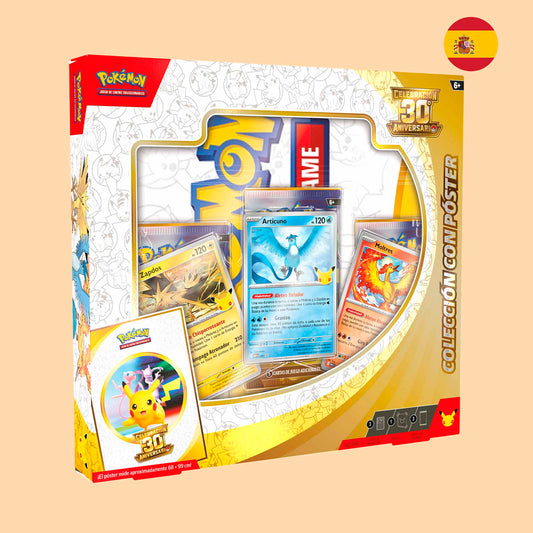 Colección con Póster Pokémon 30 Aniversario con Articuno, Zapdos y Moltres en español