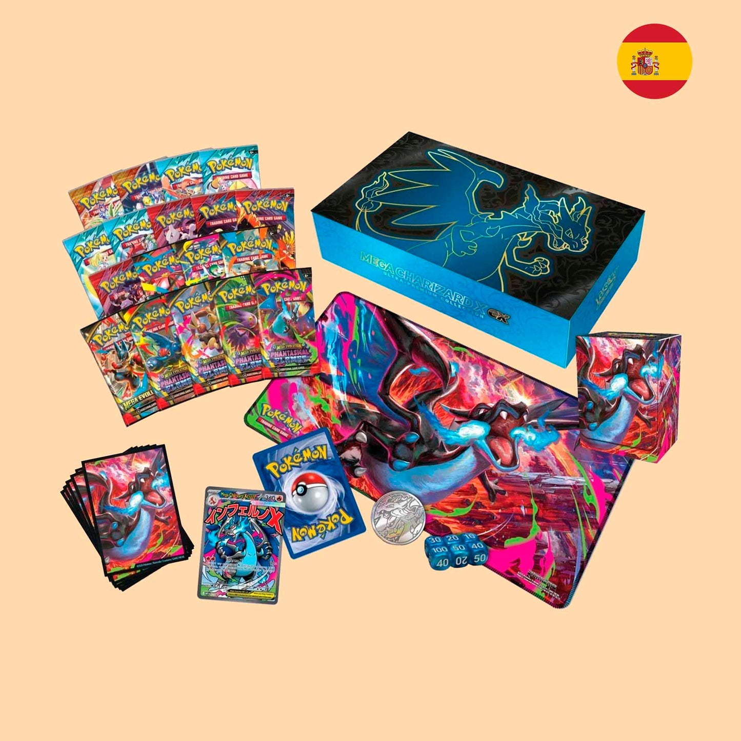 COLECCION ULTRA PREMIUM MEGA CHARIZARD X - ESPAÑOL
