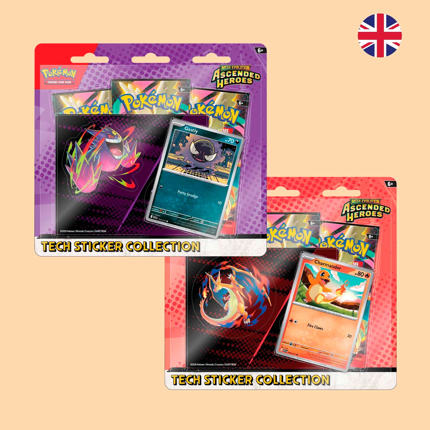 Blister Pokémon Tech Sticker Ascended Heroes inglés sellado – Pokémon TCG