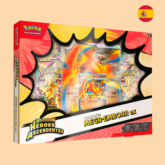 Héroes Ascendentes Colección Mega Emboar ex en español – Pokémon TCG