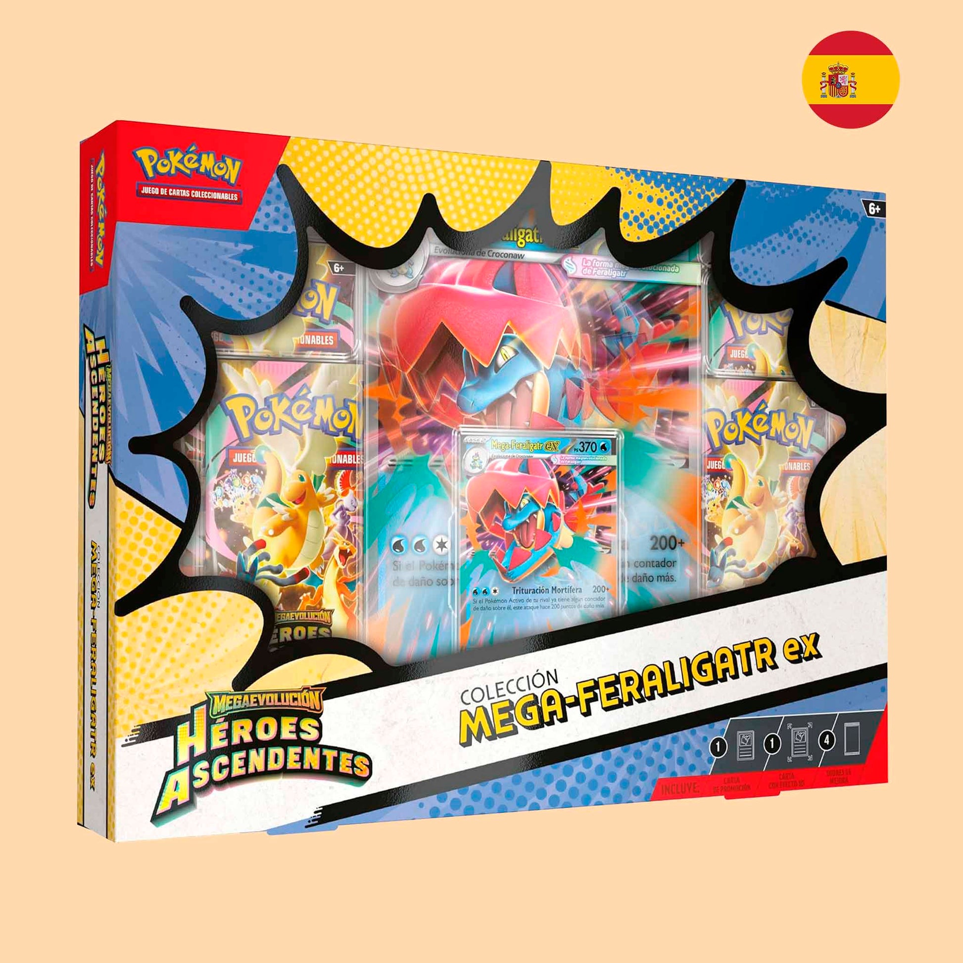 Héroes Ascendentes Colección Mega Feraligatr ex en español – Pokémon TCG