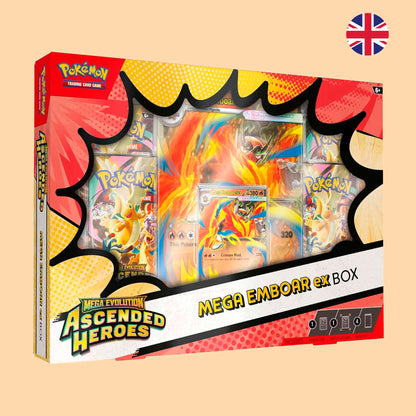 Ascended Heroes Collection Box Mega Emboar ex en inglés– Pokémon TCG