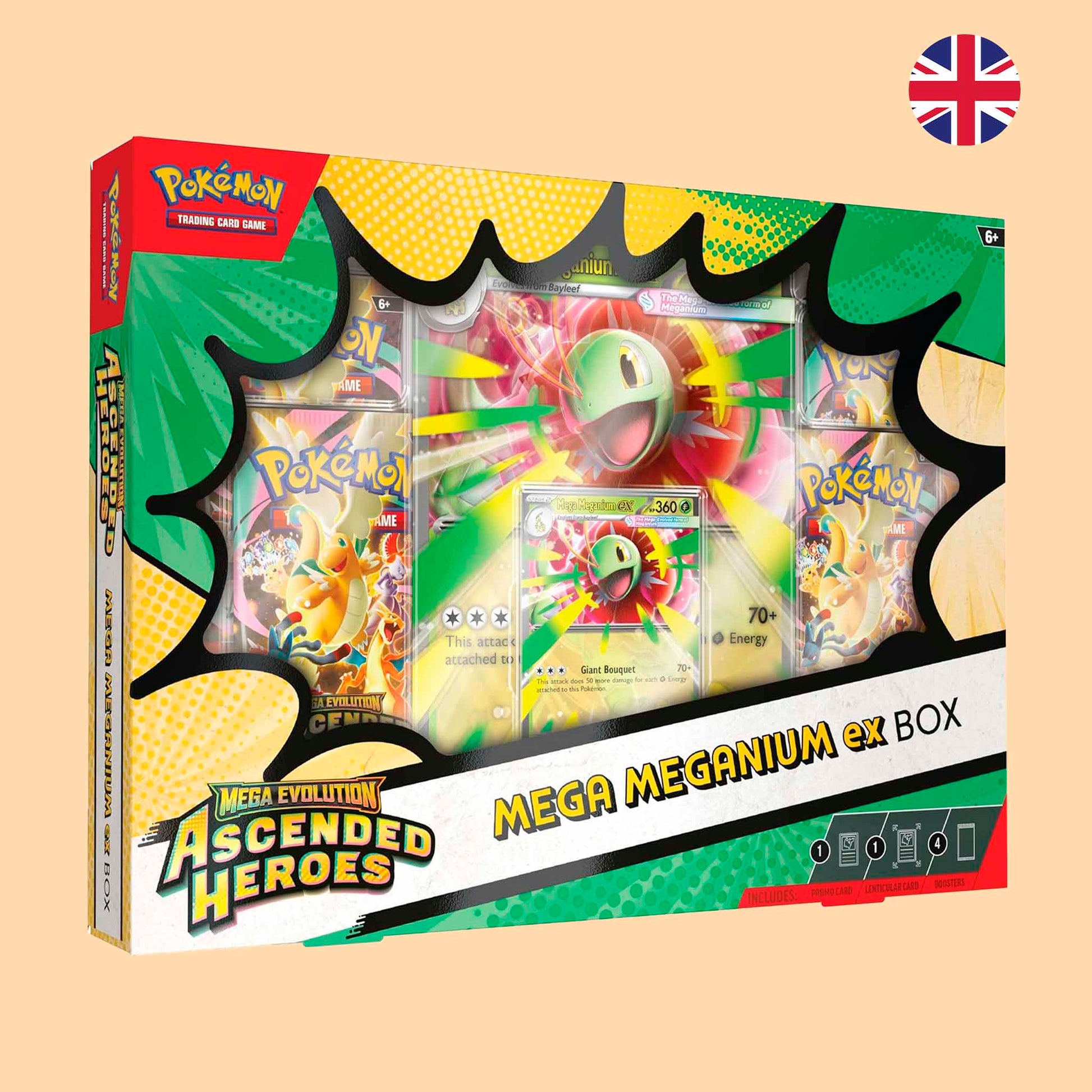 Ascended Heroes Collection Box Mega Meganium ex en inglés– Pokémon TCG