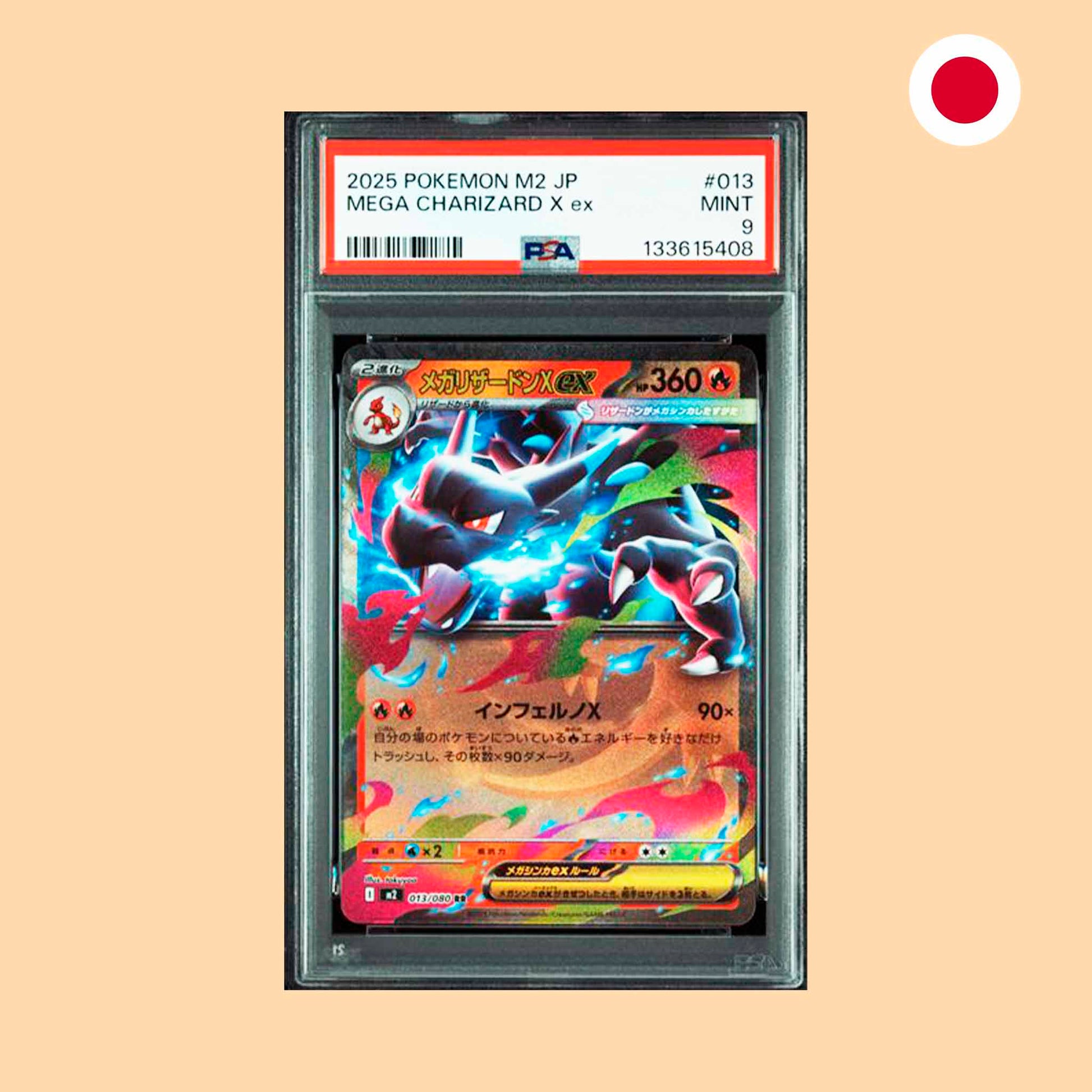 Carta Pokémon Charizard x PSA 9 Inferno x en japonés - Pokémon Trading Card Game