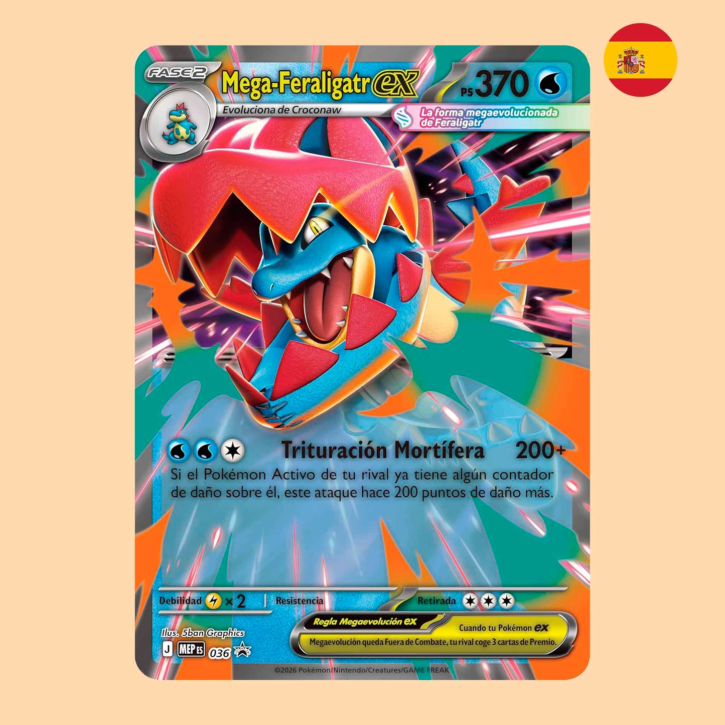 Carta Pokemon Mega Feraligatr ex en español – Pokémon TCG