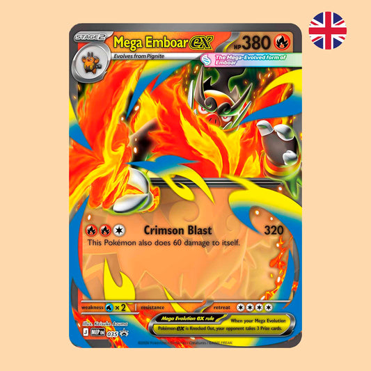 Carta Pokémon promocional Mega Emboar ex en inglés – Pokémon TCG