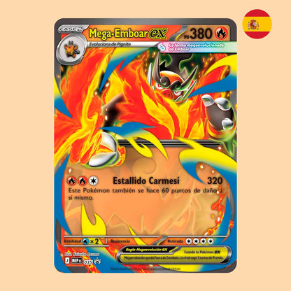 Carta Pokémon TCG promocional Mega Emboar ex MEP ES 
