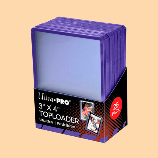 25 FUNDAS TOPLOADER BORDE MORADO - ULTRA PRO