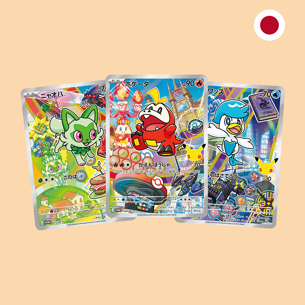 Pokémon 30th Celebration First Partners Starter Card Promo Set Novena Generación en japonés - Pokémon TCG